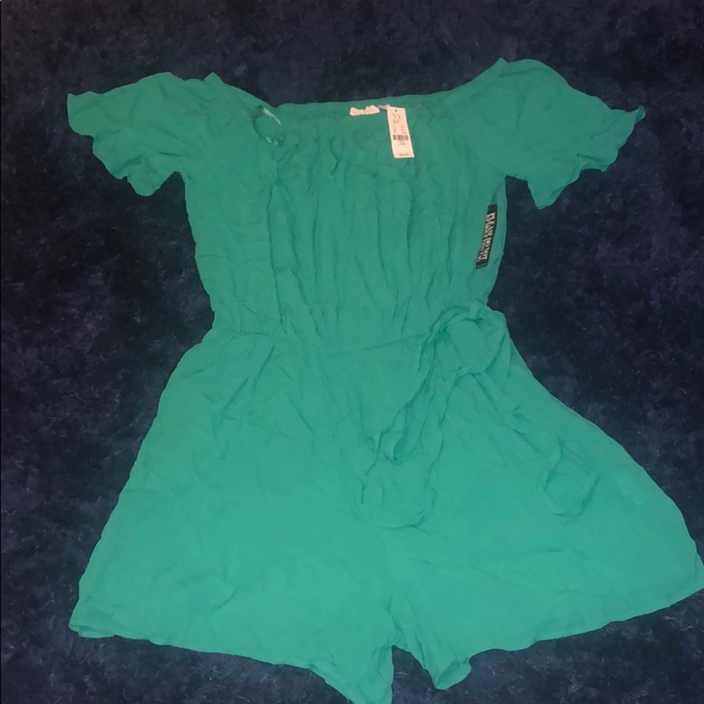 New York & Company Turquoise Romper